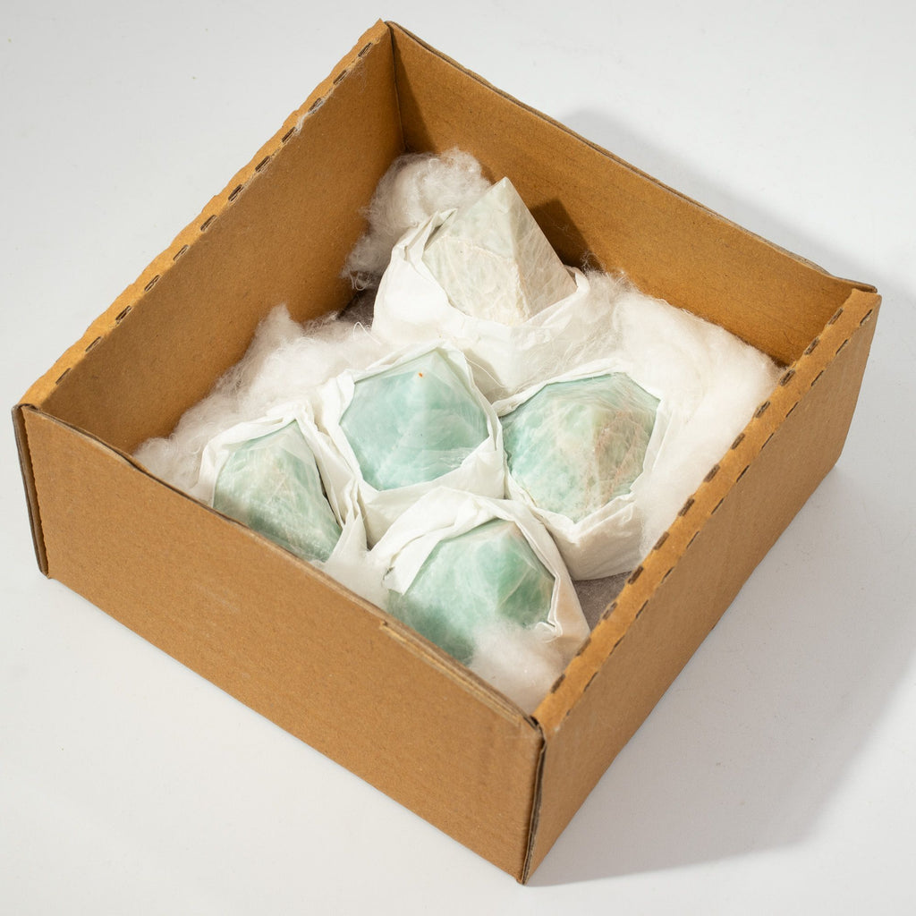Gemstone Top Polished Points - Indian Amazonite (approx 5-6 pieces)