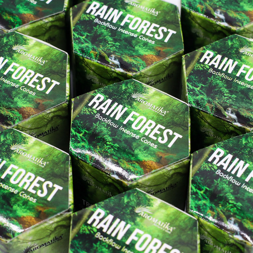 Pack of 10 Masala Backflow Incense - Rain Forest