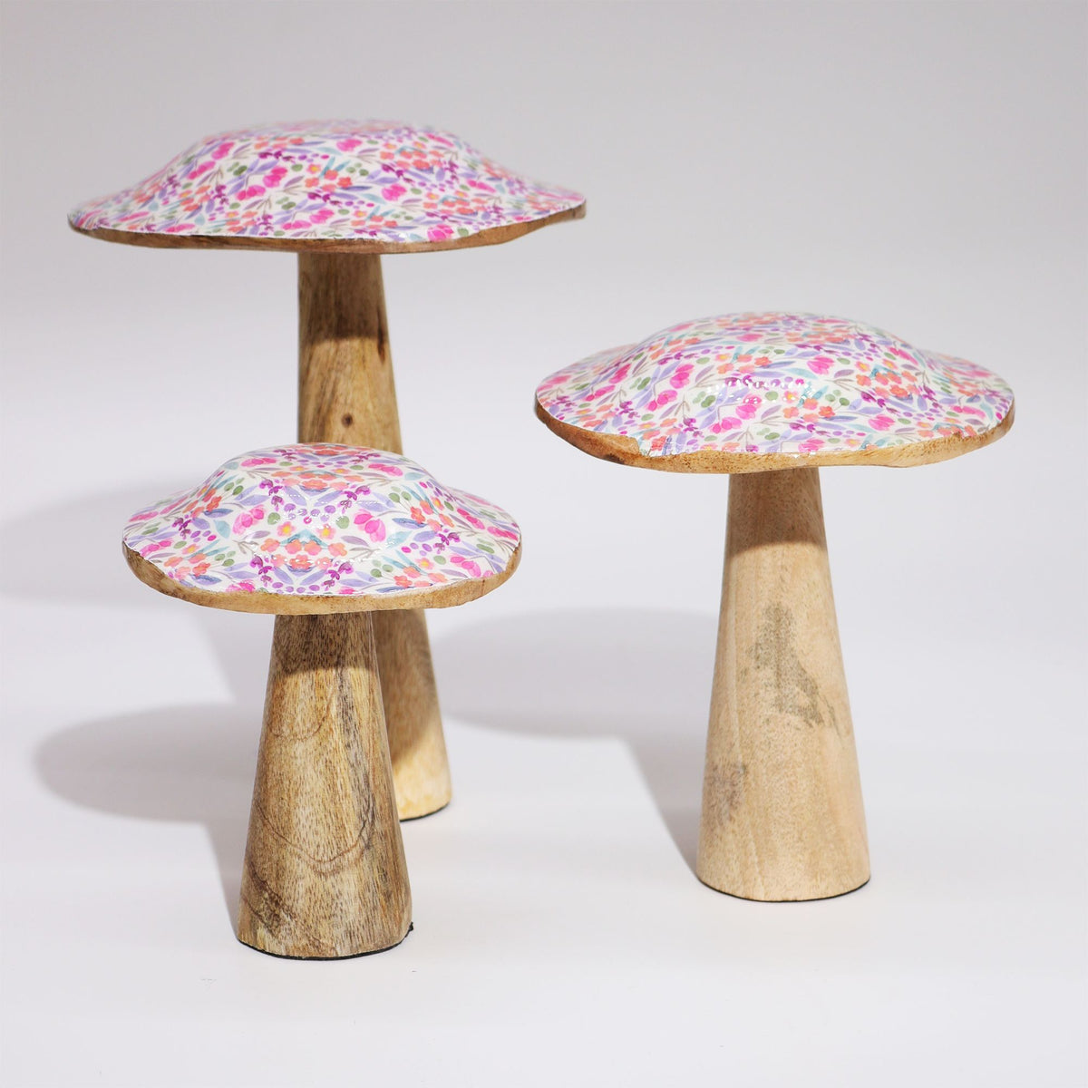 Medium Enamelled Mushroom - 15cm - Pretty Floral