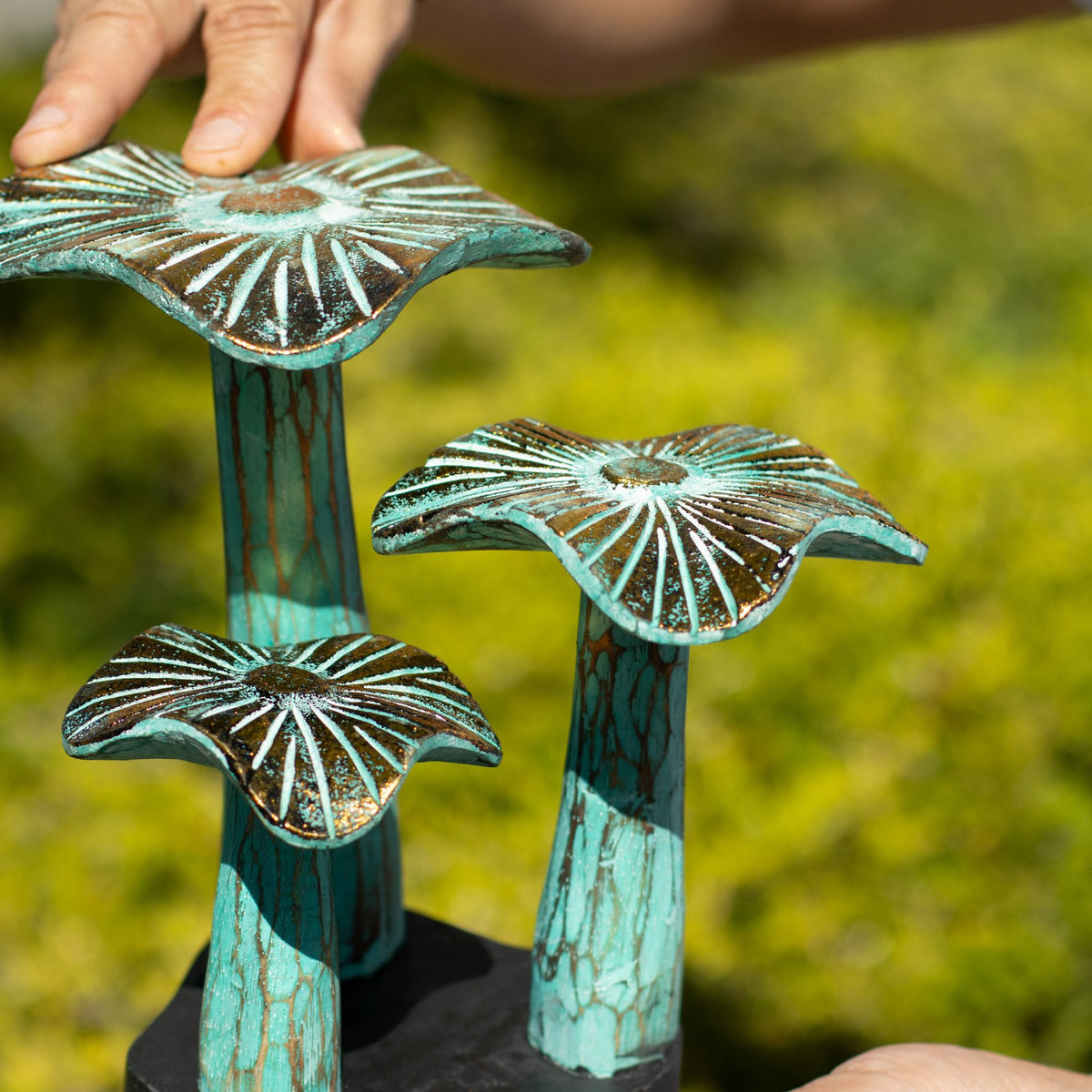 Small Golden Mushroom Art - 20cm - Greenwash