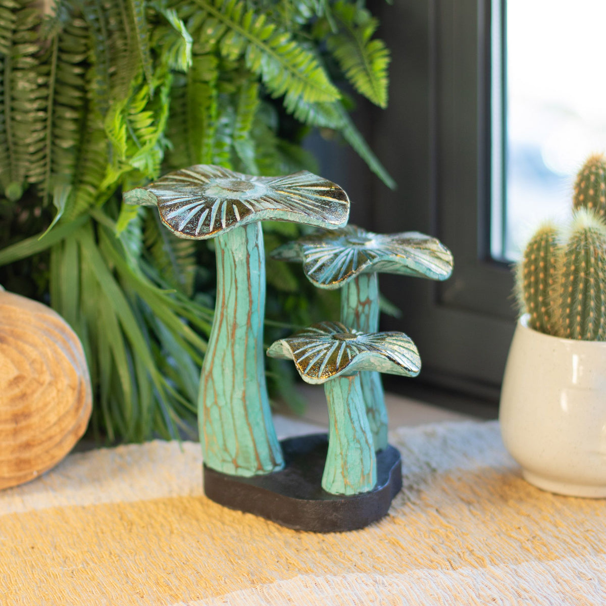 Small Golden Mushroom Art - 20cm - Greenwash