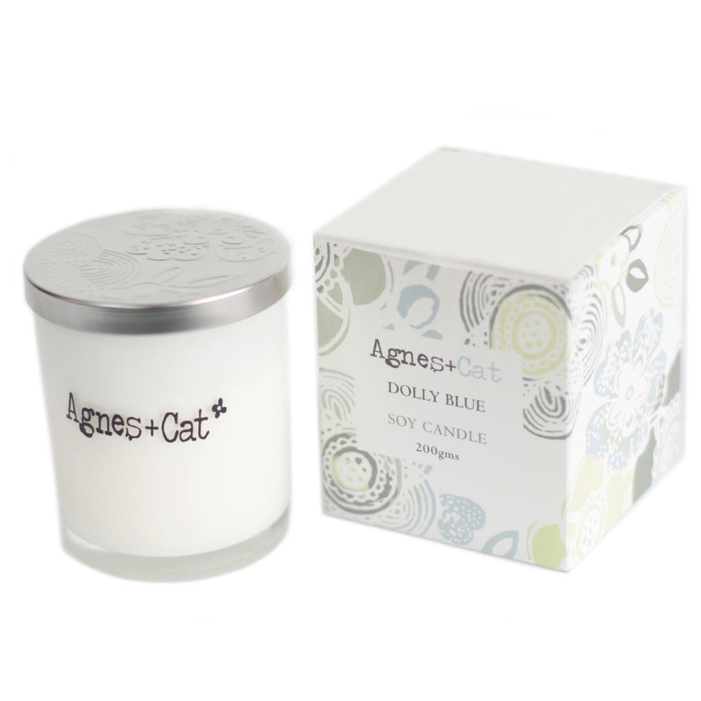 Agnes + Cat Votive Candle - Dolly Blue