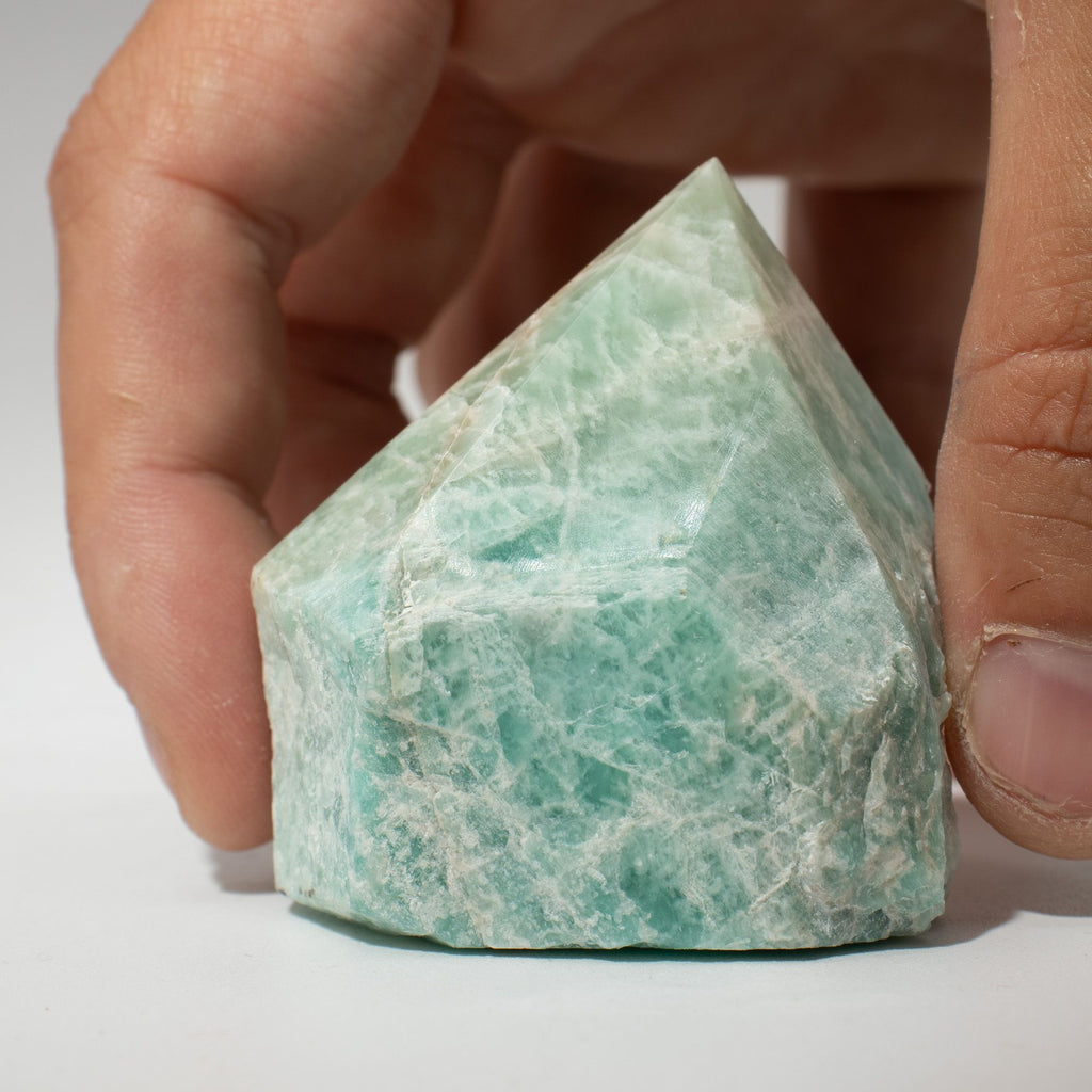 Gemstone Top Polished Points - Indian Amazonite (approx 5-6 pieces)