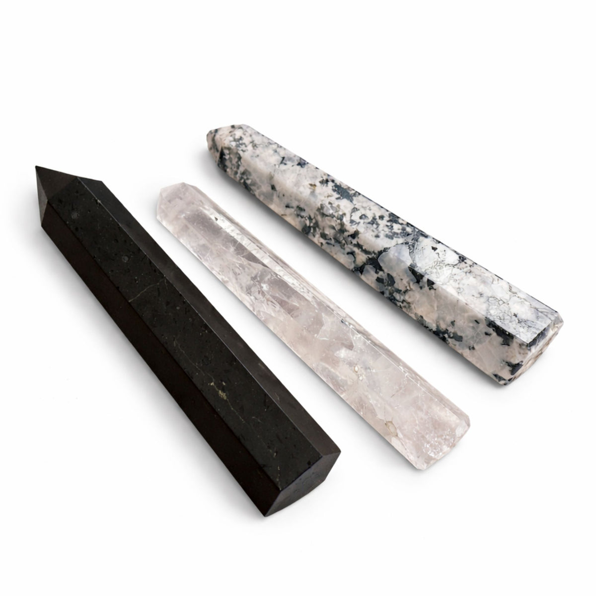 Gemstone Six Face Obelisk Point approx 17cm - Black Tourmaline
