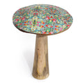 Large Enamelled Mushroom - 20cm - Mediterranean Tile Pattern