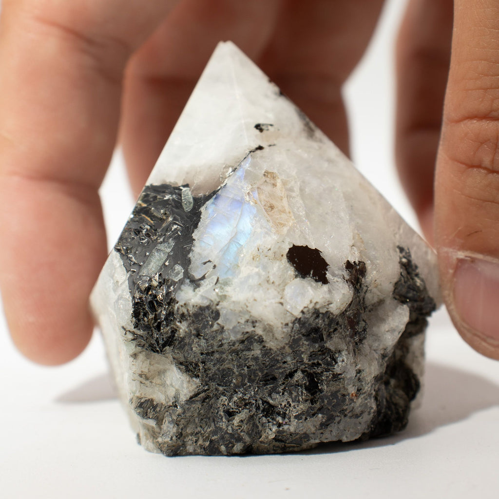 Gemstone Top Polished Points - Rainbow Moonstone (approx 5-6 pieces)
