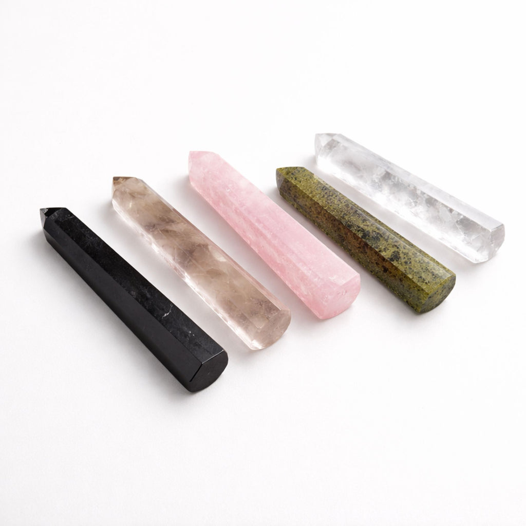 Gemstone Six Face Obelisk Point approx 11cm  - Clear Quartz