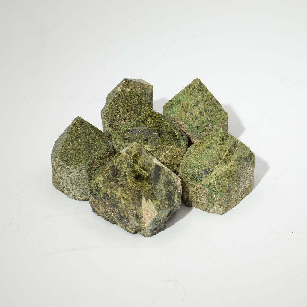 Gemstone Top Polished Points - Epidote A grade (approx 5-6 pieces)